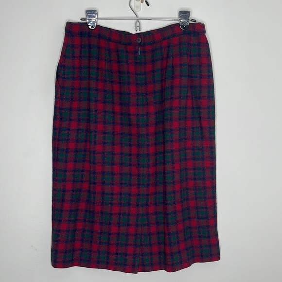 Pendleton Classics Size 14 Tartan Red Plaid Jacket Blazer with skirt - Picture 5 of 9